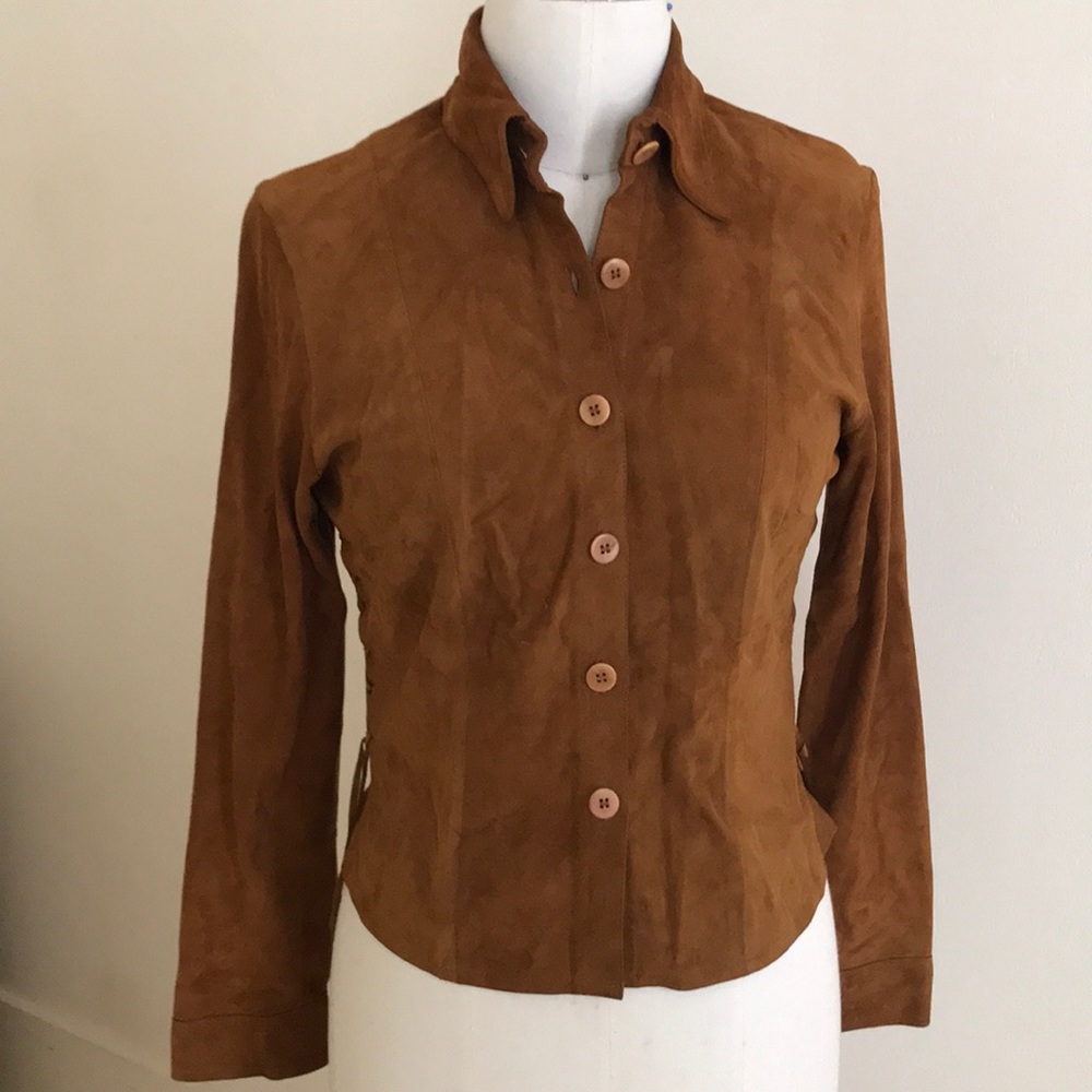 Gorgeous Buttery Suede Lambskin Buttondown Shirt